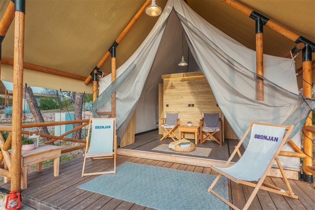 OBONJAN Island Resort - Chorvatsko, ostrov Obonjan, Glamping pro 4 osoby